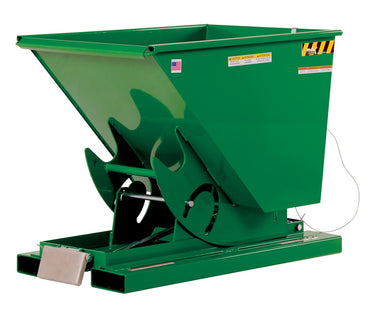 1/2 CuYd 70 Degree Heavy Duty Self Dumping Hopper w/ Bumper Release - Green